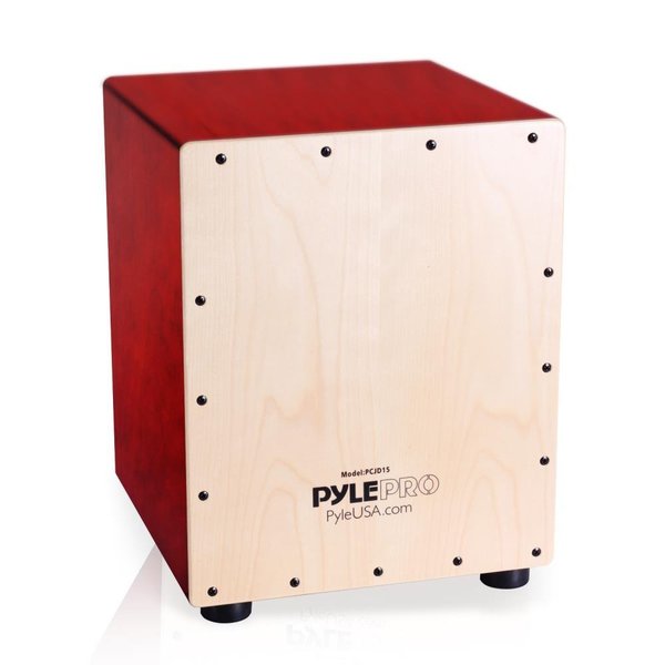 Pyle Snare-Style Cajon Wooden Percussion Box PCJD25